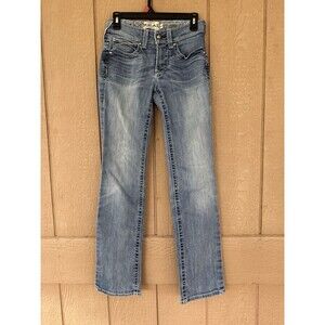 Ariat Women's Low Rise Medium Wash Blue Denim Jeans Size 26R  Bootcut Woman